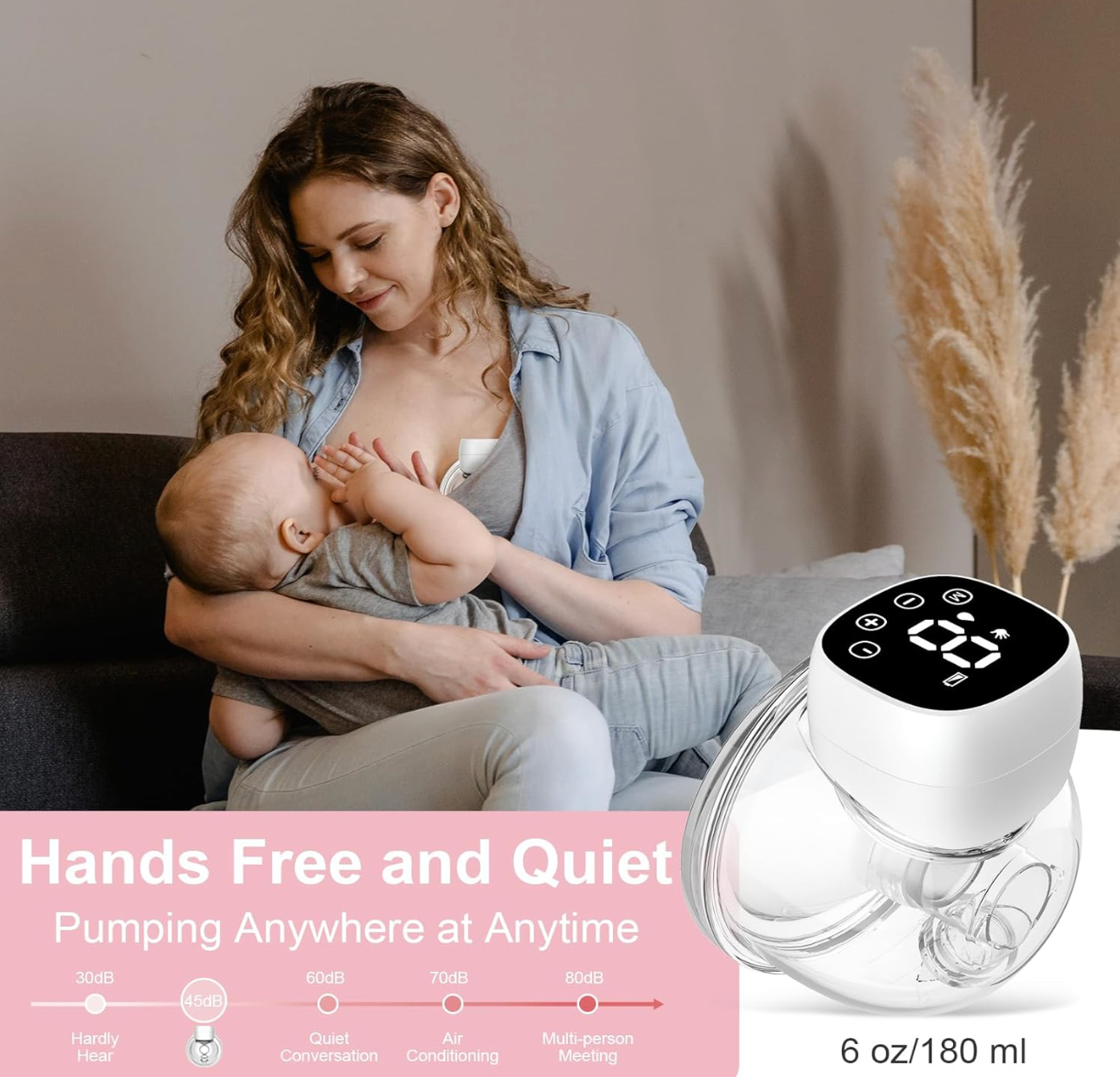 Portable Wireless Hands-Free Breast Pump