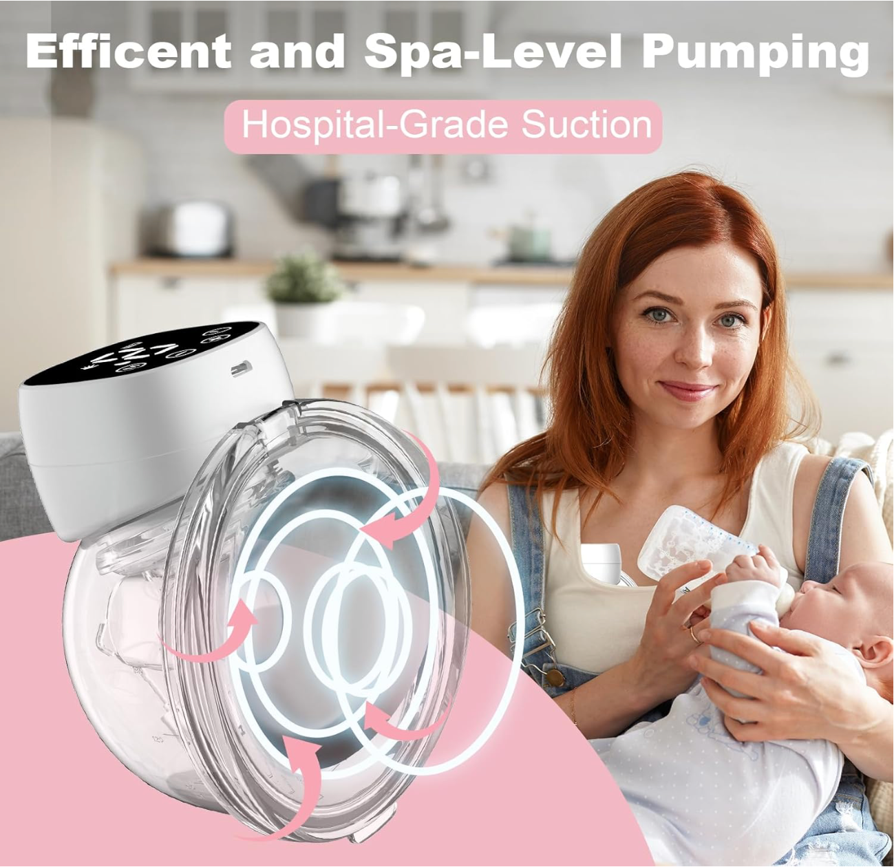 Portable Wireless Hands-Free Breast Pump